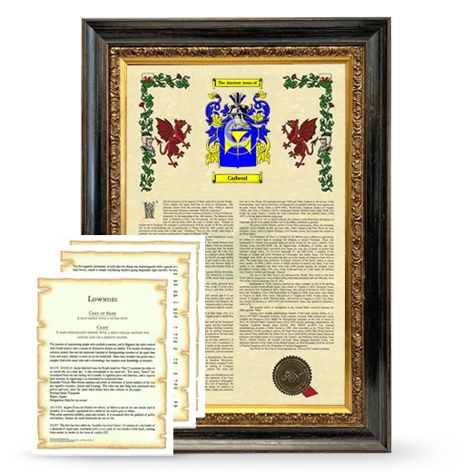 Cadwod Framed Armorial History and Symbolism - Heirloom