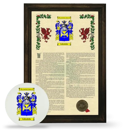 Codwaleder Framed Armorial History and Mouse Pad - Brown