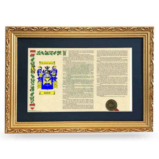 Kadwell Deluxe Armorial Landscape Framed - Gold