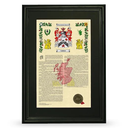 Cadzow Deluxe Armorial Framed - Black