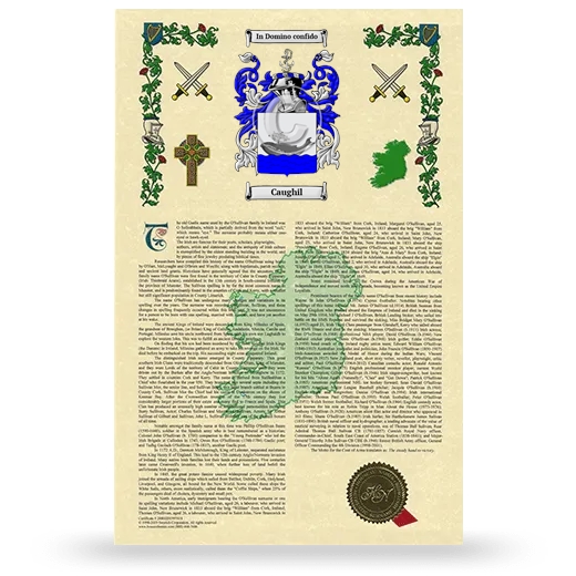 Caughil Armorial History with Coat of Arms