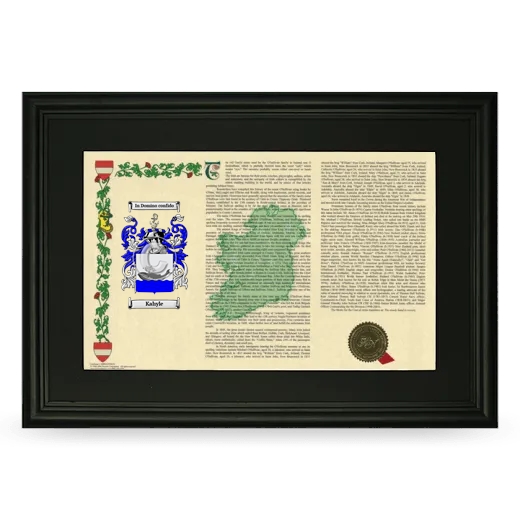 Kahyle Deluxe Armorial Landscape Framed- Black