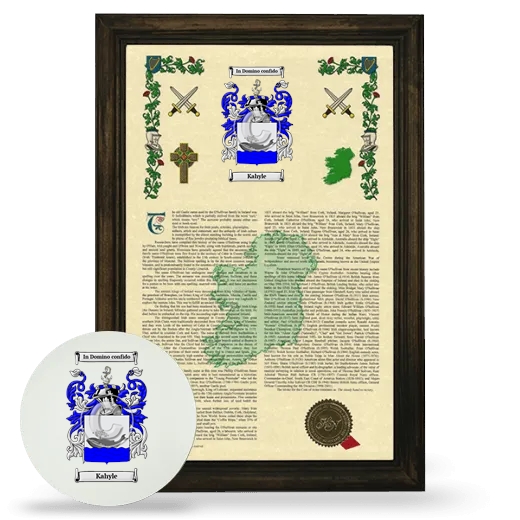 Kahyle Framed Armorial History and Mouse Pad - Brown