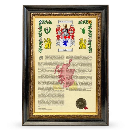 Caird Armorial History Framed - Heirloom