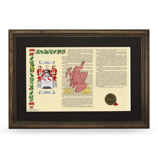 Cairnay Deluxe Armorial Landscape Framed - Brown