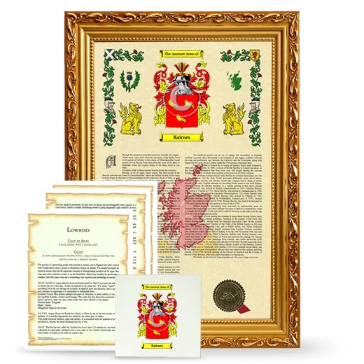 Kairnes Framed Armorial, Symbolism and Large Tile - Gold