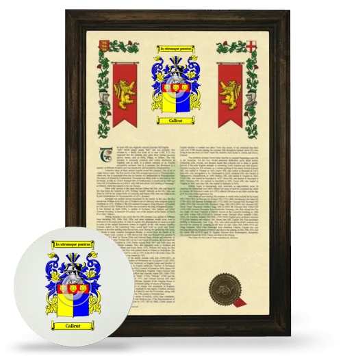 Callcut Framed Armorial History and Mouse Pad - Brown