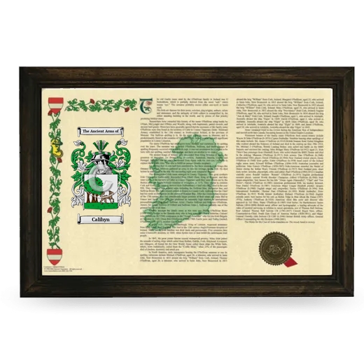 Calihyn Armorial Landscape Framed - Brown