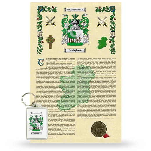 Caulaghane Armorial History and Keychain Package