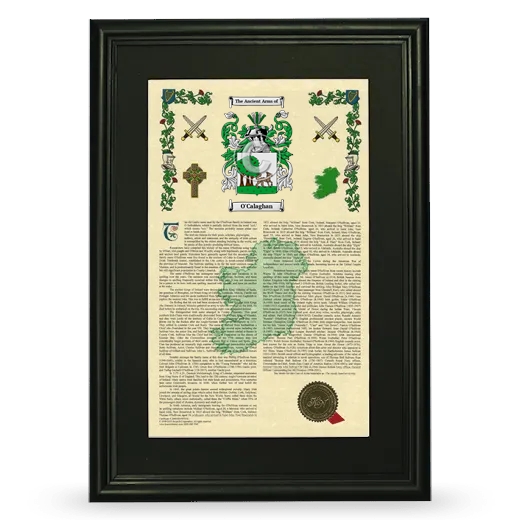 O'Calaghan Deluxe Armorial Framed - Black