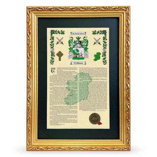 O'Callaman Deluxe Armorial Framed - Gold