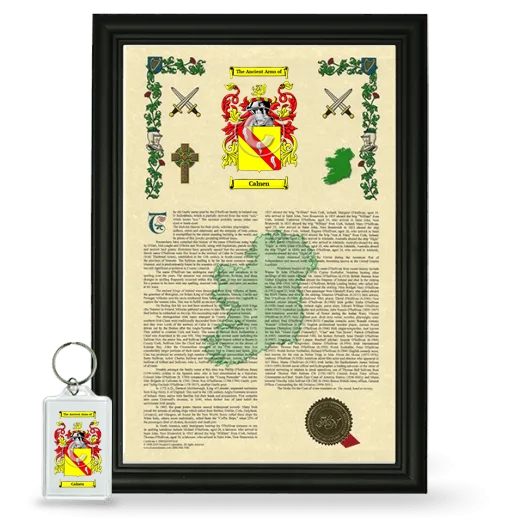 Calnen Framed Armorial History and Keychain - Black