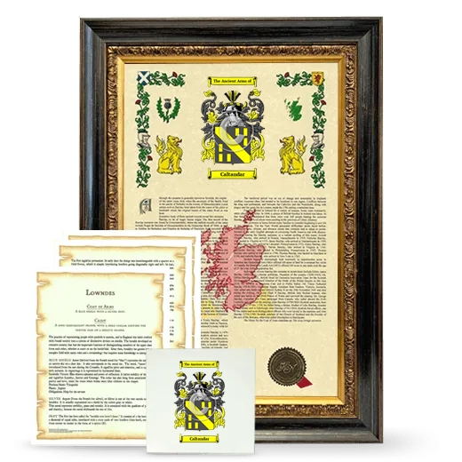 Caltandar Framed Armorial, Symbolism and Large Tile - Heirloom