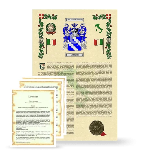 Calligari Armorial History and Symbolism package