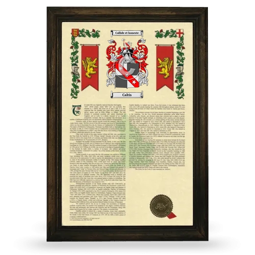 Caltis Armorial History Framed - Brown