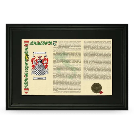 Calvario Deluxe Armorial Landscape Framed- Black