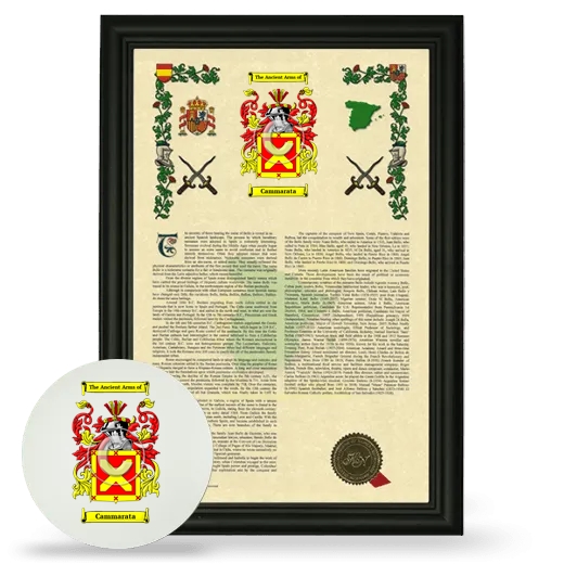 Cammarata Framed Armorial History and Mouse Pad - Black