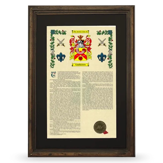 Cambaceres Deluxe Armorial Framed - Brown