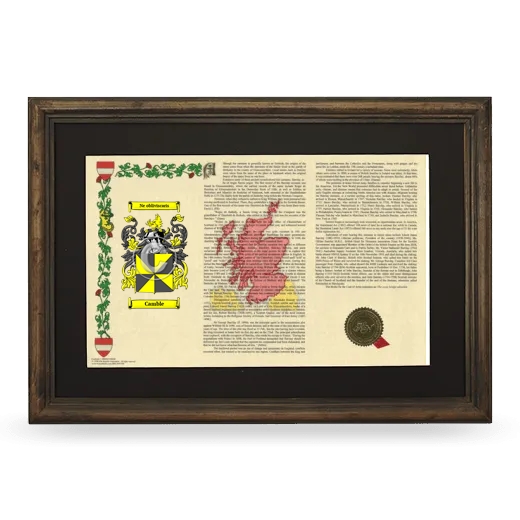 Camble Deluxe Armorial Landscape Framed - Brown