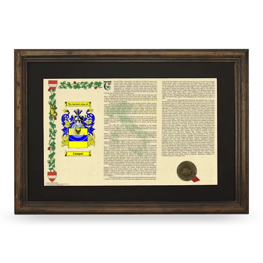 Campai Deluxe Armorial Landscape Framed - Brown