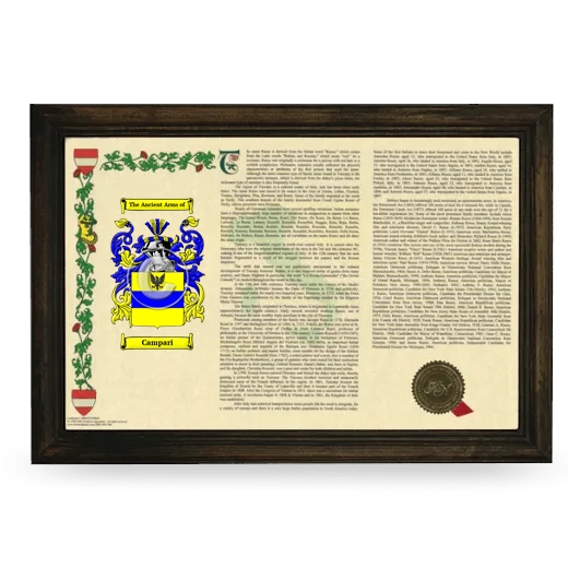 Campari Armorial Landscape Framed - Brown