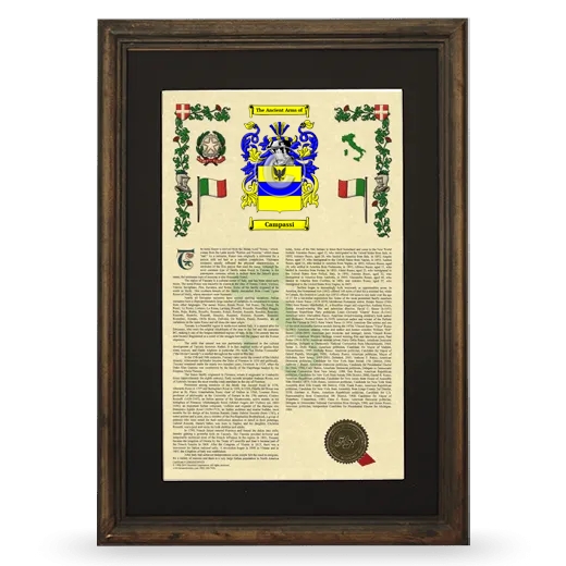 Campassi Deluxe Armorial Framed - Brown