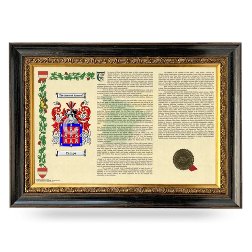 Campa Armorial Landscape Framed - Heirloom