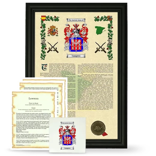 Campero Framed Armorial, Symbolism and Large Tile - Black