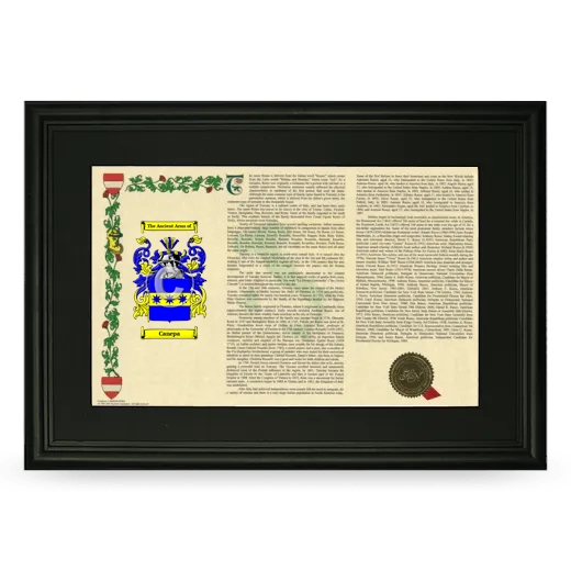 Canepa Deluxe Armorial Landscape Framed- Black