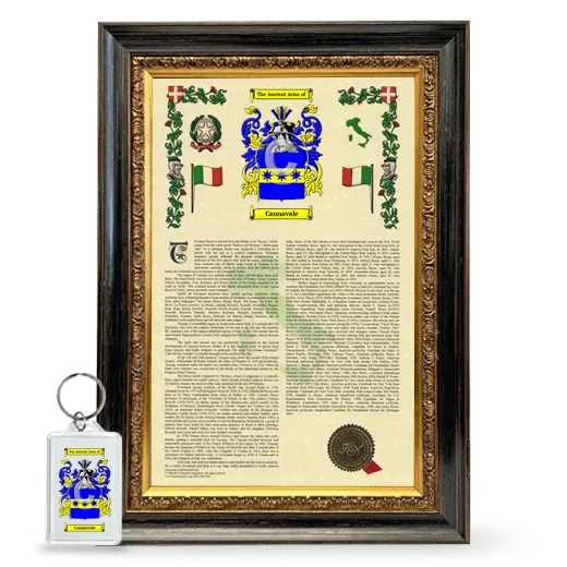 Cannavale Framed Armorial History and Keychain - Heirloom