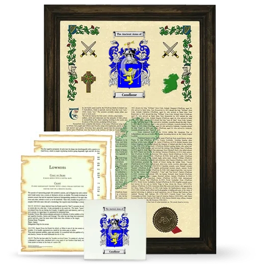 Candlane Framed Armorial, Symbolism and Large Tile - Brown