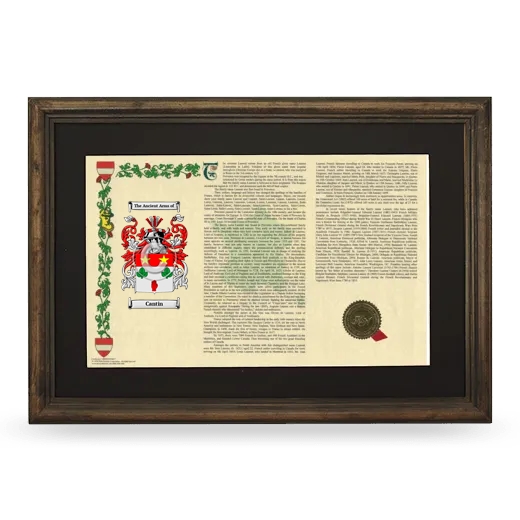 Cantin Deluxe Armorial Landscape Framed - Brown