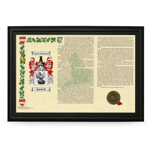 Quentrell Armorial Landscape Framed - Black