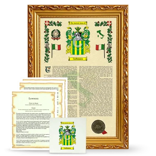 Carbonara Framed Armorial, Symbolism and Large Tile - Gold