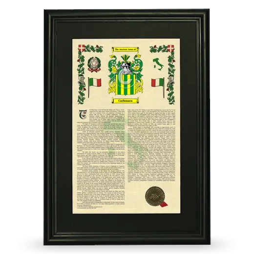 Carbonara Deluxe Armorial Framed - Black