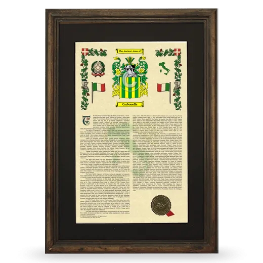 Carbonella Deluxe Armorial Framed - Brown