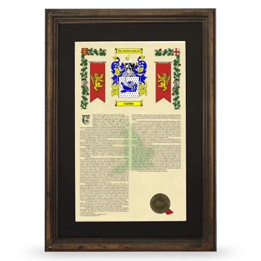 Carday Deluxe Armorial Framed - Brown