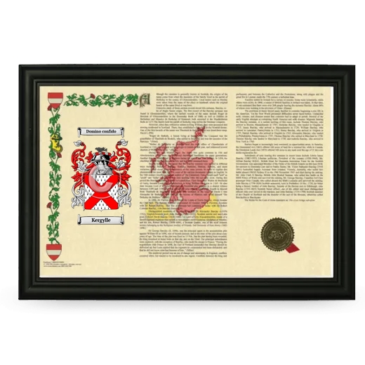 Kergylle Armorial Landscape Framed - Black