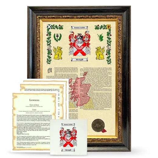 McArgill Framed Armorial, Symbolism and Large Tile - Heirloom