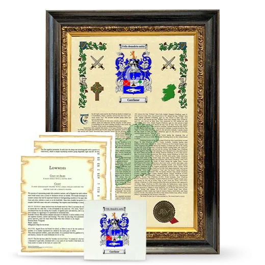 Carrlane Framed Armorial, Symbolism and Large Tile - Heirloom