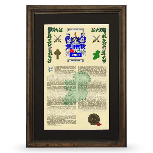 O'Carrlant Deluxe Armorial Framed - Brown