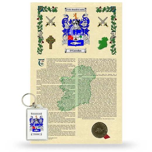 O'Carrolyn Armorial History and Keychain Package