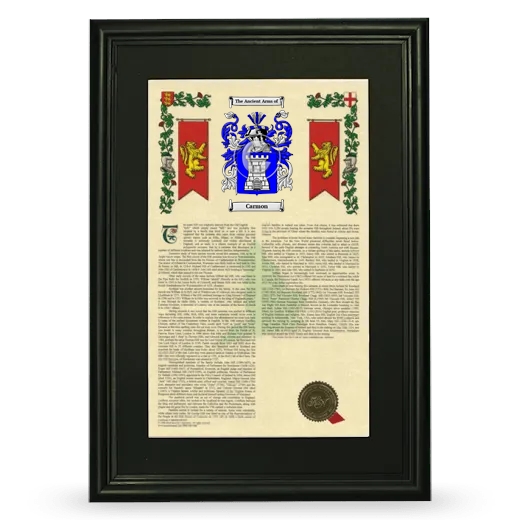 Carmon Deluxe Armorial Framed - Black