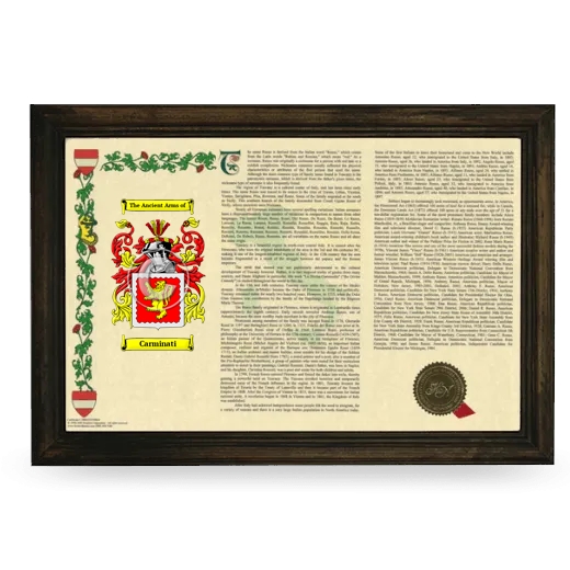 Carminati Armorial Landscape Framed - Brown