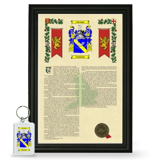 Carmenoe Framed Armorial History and Keychain - Black