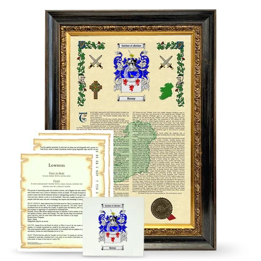 Kerny Framed Armorial, Symbolism and Large Tile - Heirloom