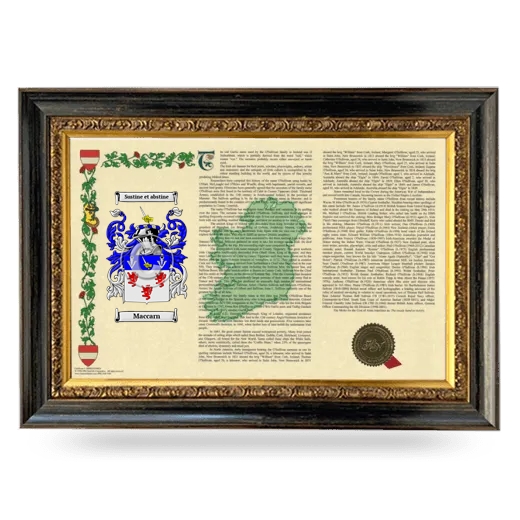 Maccarn Armorial Landscape Framed - Heirloom