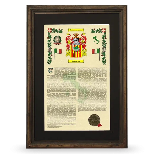 Maccarone Deluxe Armorial Framed - Brown