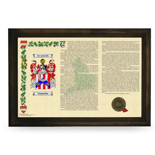 Carpentiar Armorial Landscape Framed - Brown