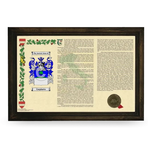 Carpineto Armorial Landscape Framed - Brown